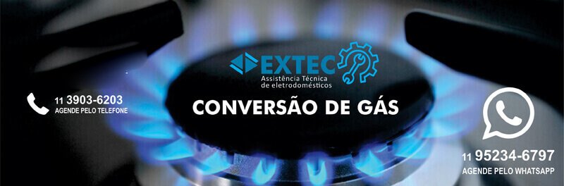 Conversão gás para fogões, cooktops e fornos