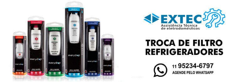 Troca de filtro para refrigeradores